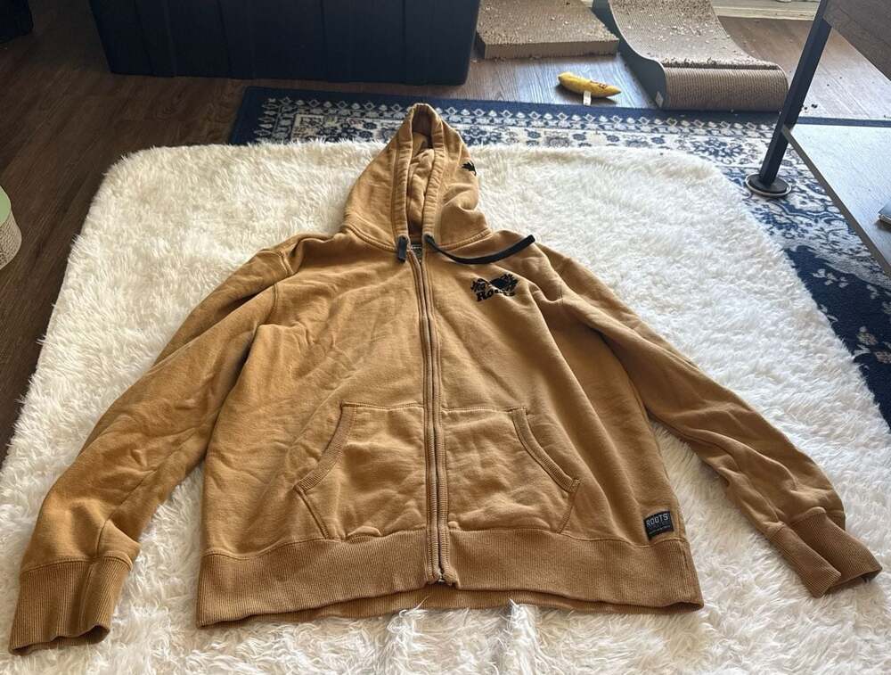Roots Athletics Copper Brown Fleece Full Zip Hoodie XXL